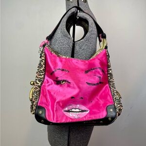 Betsey Johnson Marilyn Monroe Y2K wink Tote shoulder bag
